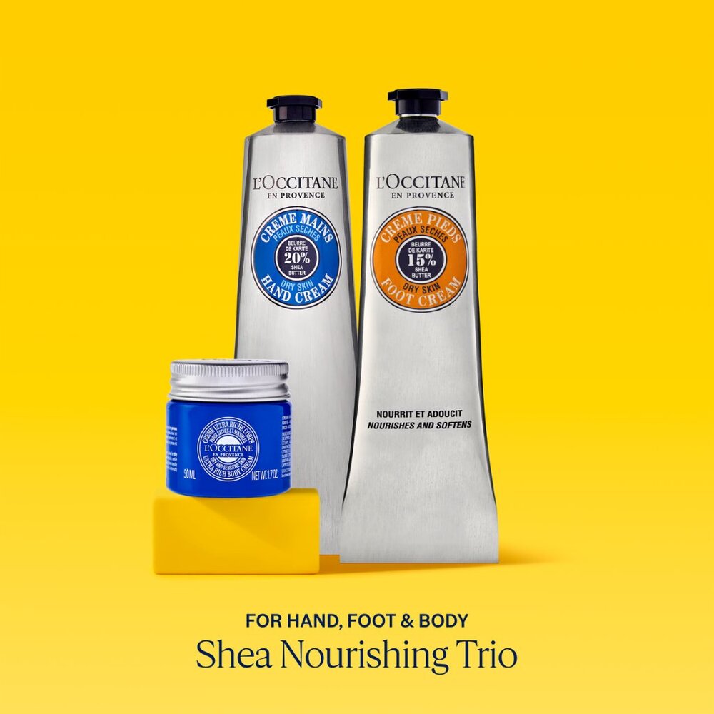 L’Occitane Hand, Foot Body Shea nourishing Trio NIB